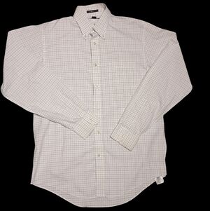 Land’s End Men’s Vintage Striped Long Sleeve Button-Up Dress Shirt – Size 15½